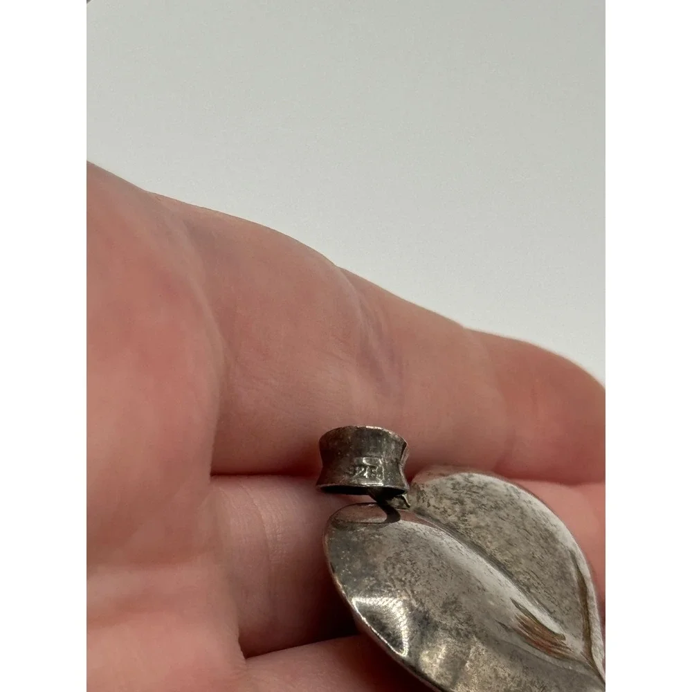 Vintage Sterling Silver 925 Puffy Heart Pendant